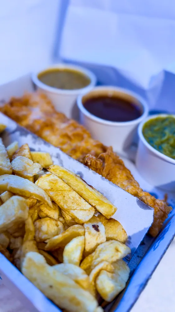 fish and chips photographed in llanrwst